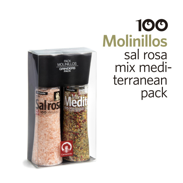 Molinillos sal rosa y mix mediterranean pack