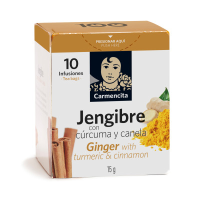 Jengibre con cúrcuma y canela