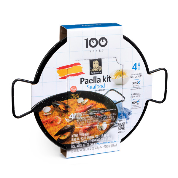 Paella kit marisco paella esmaltada -...