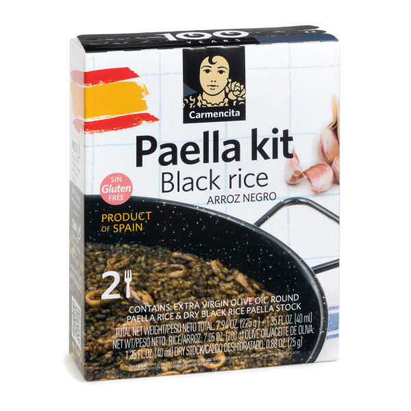 Paella kit arroz negro estuche - 2 raciones