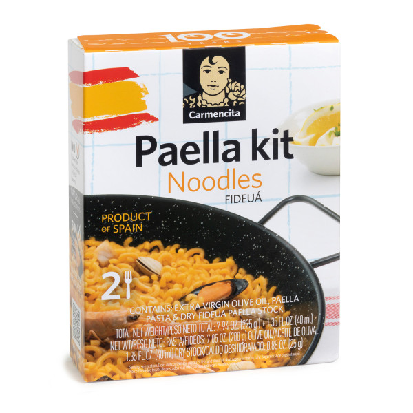 Paella kit fideuá paella esmaltada -...