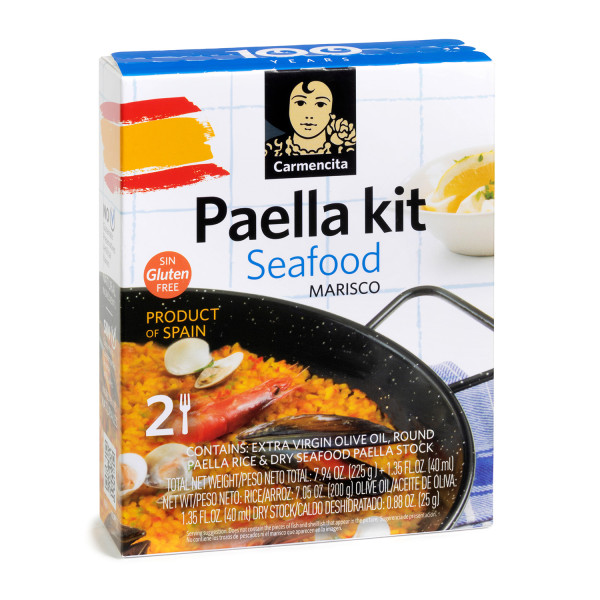 Paella kit marisco paella esmaltada -...