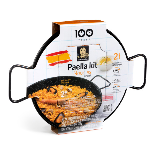 Paella kit fideuá paella esmaltada - 2 raciones