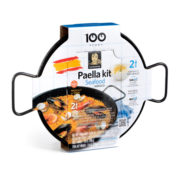 Paella kit marisco paella esmaltada - 2 raciones