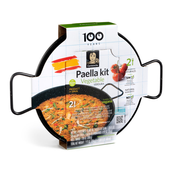 Paella kit verdura paella esmaltada - 2 raciones