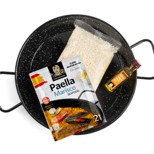 Paella kit marisco paella esmaltada -...