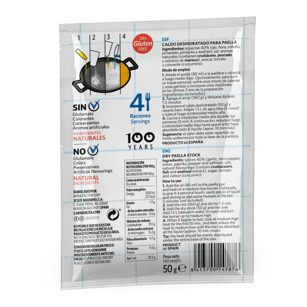 Marisco caldo deshidratado para...