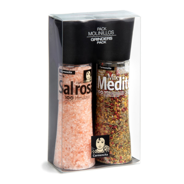 Molinillos sal rosa y mix mediterranean pack