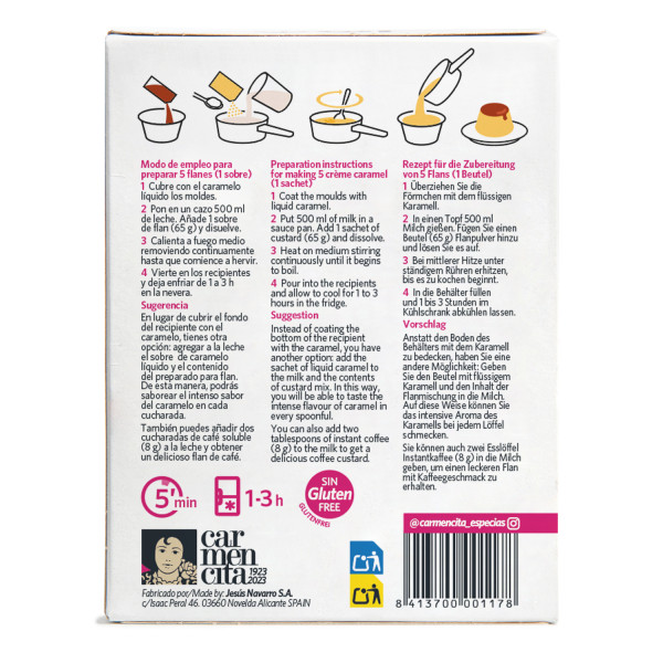 Flan con azúcar y caramelo