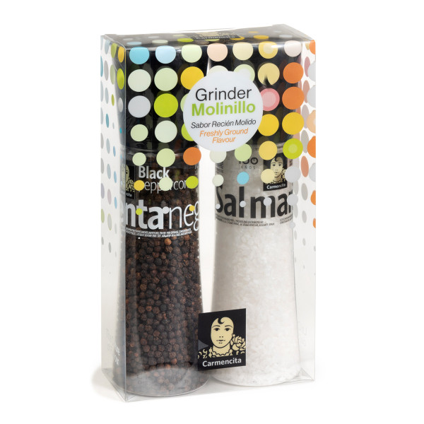 Molinillos pimienta y sal marina pack