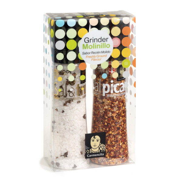 Molinillos sal trufa y sal picante pack