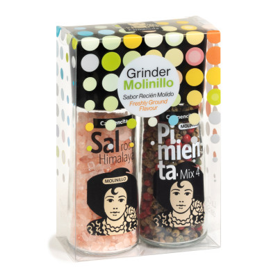 Molinillos sal rosa y mix 4...